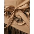 thumbnail image 4 of 1 Pack Pillowcase Solid Modern Bow Lace Ruffle Decor Soft Luxury Pillow Cover for Home Khaki 48 * 74, 4 of 5