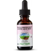 Maxi Health Black Cohosh Root and Dong Quai Root Extract - Women's Formula, 1 fl oz Bottle - Kosher