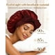 thumbnail image 2 of Gorro de seda satinada para dormir YANIBEST Burgundy Women, 2 of 6