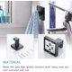 thumbnail image 1 of Juego de 4 accesorios de baño barra de toallas acero inoxidable toallero en barra portarrollos papel higiénico toallero de mano gancho toallero negro, 1 of 6