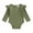 Army Green, variant on Musuos Baby Girls Spring Fall Basic Rompers 0-24 Months Long Sleeve Crew Neck Solid Color Ruffle Ribbed Bodysuit