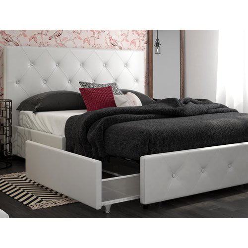 Photo 1 of DHP Dakota Upholstered Storage Platform Bed Full Size