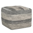 thumbnail image 1 of Pemberly Row Transitional Boho Square  Fabric Pouf in Gray Melange Cotton, 1 of 9