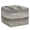 Gray Melange, variant on Pemberly Row Transitional Boho Square Fabric Pouf in Gray Melange Cotton