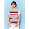 thumbnail image 4 of Suéter de punto para hombre, de malla, cuello redondo, ropa para hombre, chaleco sin mangas, chaleco de cuello redondo a rayas, una nueva moda japonesa de Harajuku, 4 of 5