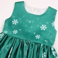 thumbnail image 5 of Girls Christmas Princess Dress Santa Claus Print Ruffle Tutu Party Dress, 5 of 7