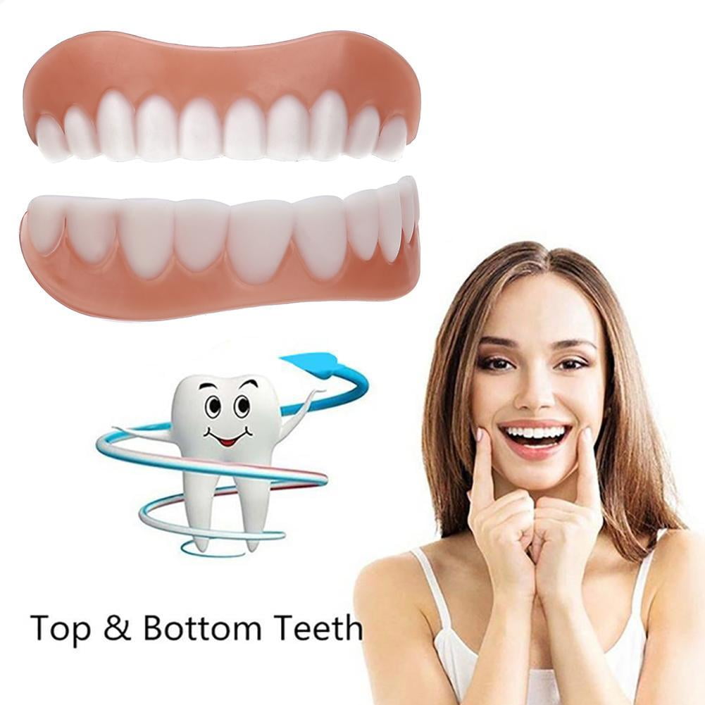 A Pair Upper Lower High Quality Denture Instant Smile Comfort Fit Flex
