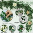 thumbnail image 5 of PULLIMORE 4 Pcs Artificial Eucalyptus Leaves Garland Vine Wedding Greenery Home Wall Decor for Wedding Party Table Balcony Door, 5 of 9