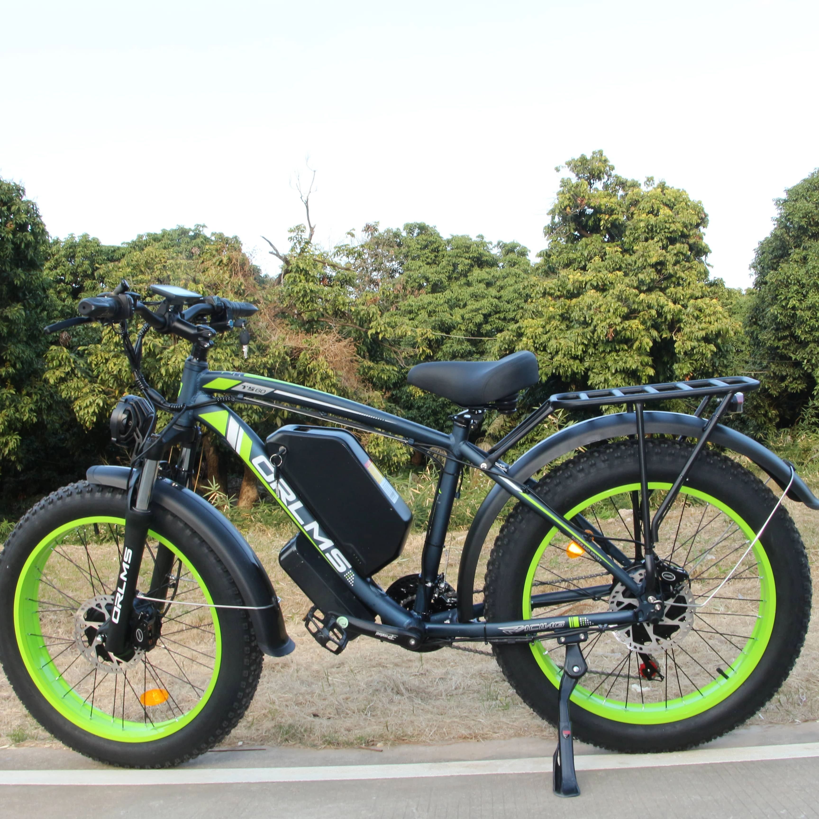 SMLRO TS60 Electric Bike – 2000W Dual Motors, 60V 25Ah, 26" Fat Tires, Hydraulic Disc Brakes, Full Suspension, 45MPH Max Speed