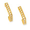thumbnail image 1 of Gold Plated Square Hoop Cubic Zirconia Cz Earrings C J Post, 1 of 5