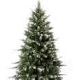 thumbnail image 6 of Naomi Home 6.5ft White Tip Christmas Tree with Lights, Realistic Light Snow Flocked Fir Christmas Tree Prelit with 1292 Branch Tips, 350 Warm Lights and Metal Stand, Aritificial Christmas Tree, 6 of 8
