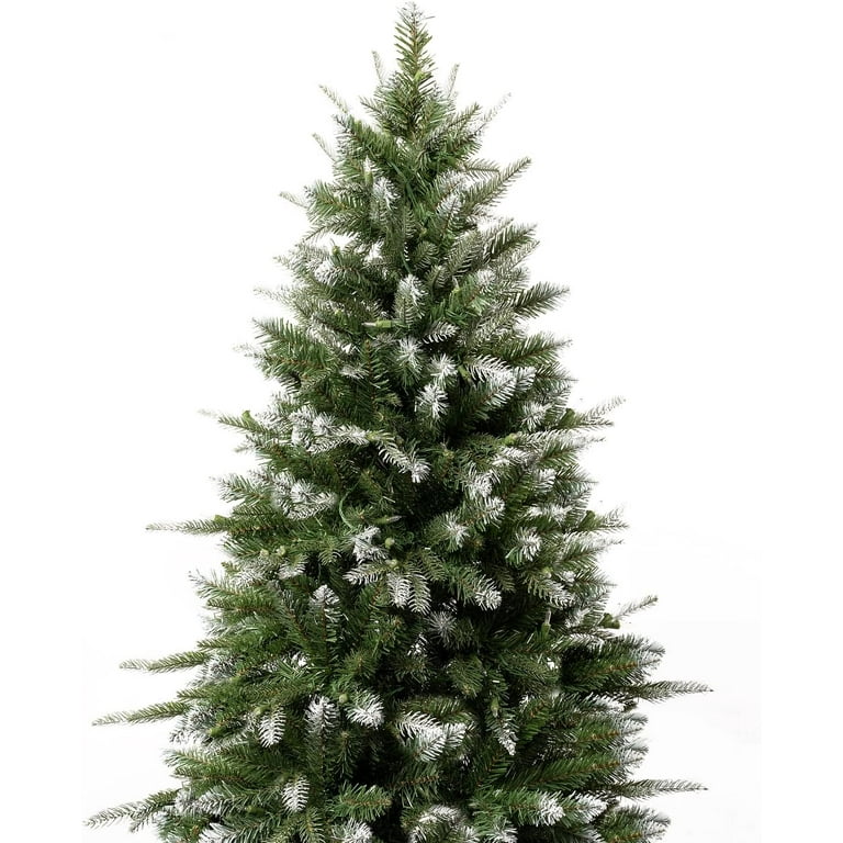 Naomi Home 6.5ft Artificial Christmas Tree, White Tip, Dense
