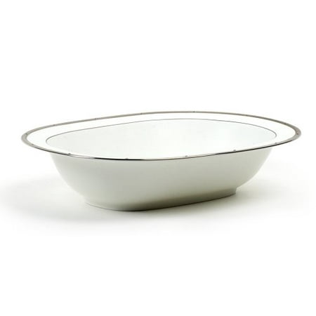 Noritake Vegetable Bowl - Noritake Rochelle Platinum Oval Vegetable Bowl, 10-3/4-inches
