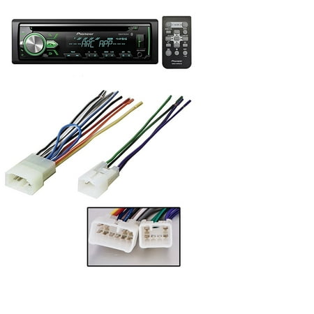 Pioneer DEH-X4900BT Vehicle CD Digital Music Player Receiver W/ TWH950 Factory Wire Harness for 1987-2013 Toyota and Select