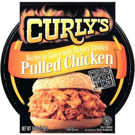 Curly's Naturally Hickory Smoked Pulled Chicken With Barbecue Sauce, 16 oz