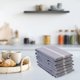 thumbnail image 5 of Juego de 12 paños de cocina LANE LINEN, 100% algodón, 38 x 64 cm, color gris, 5 of 9