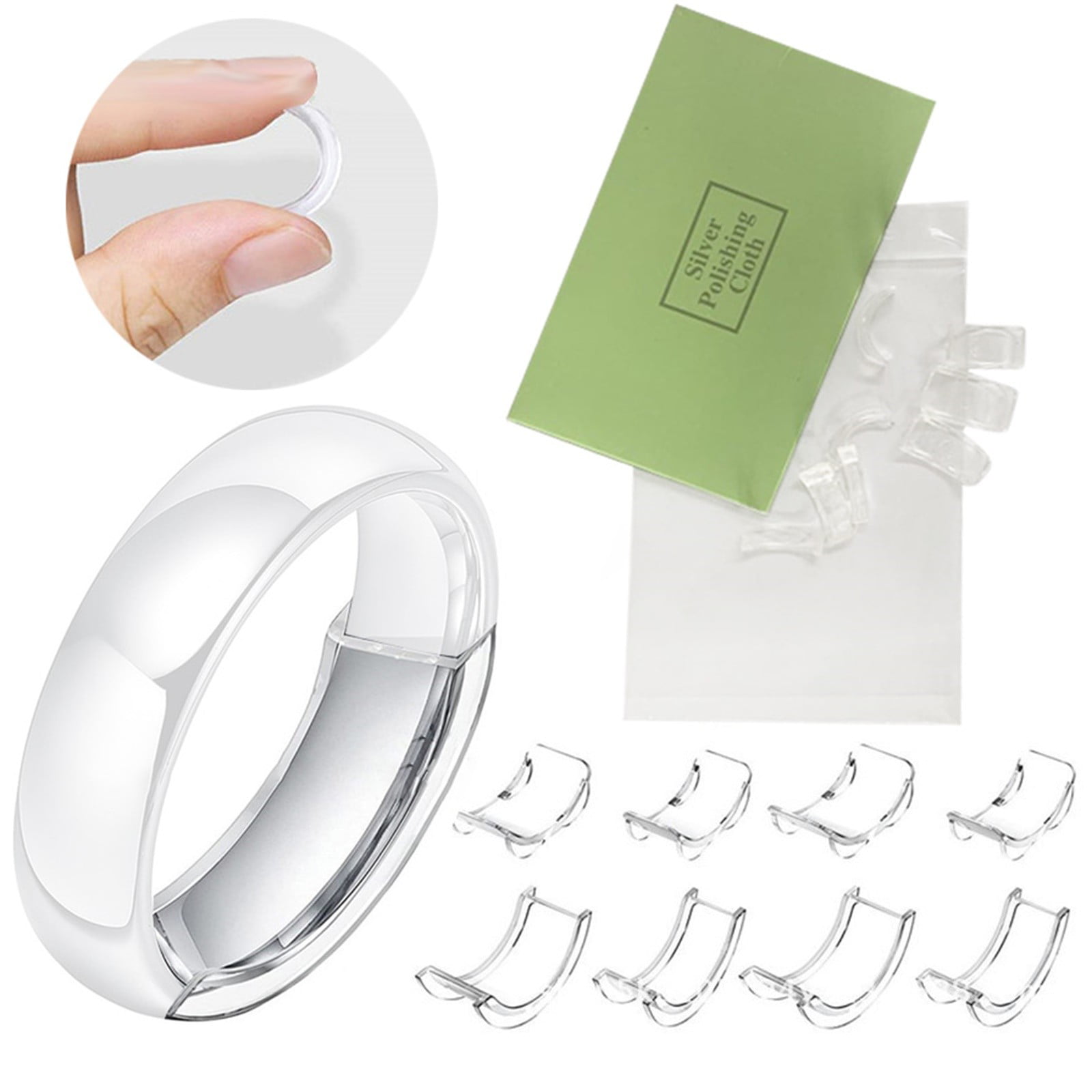 fee Berucht ervaring Mnycxen Invisible Ring Size Adjuster for Loose Rings Ring Adjuster Fit Any  Rings, Assorted Sizes of Ring Sizer (8PCS) - Walmart.com