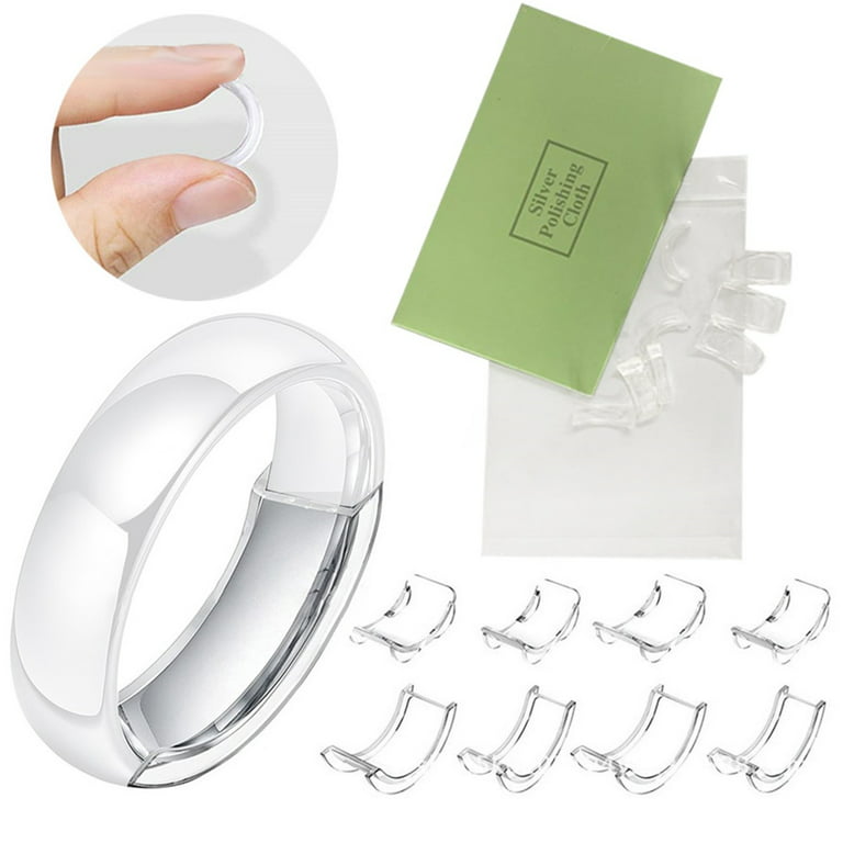 Invisible Ring Size Adjuster For Loose Rings Ring Adjuster Fit Wide Rings  With Jewelry Polishing Cloth