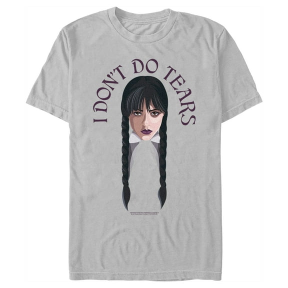 Men's Wednesday I Don't Do Tears Graphic Tee Silver X Large