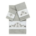 thumbnail image 2 of Authentic Hotel and Spa  Turkish Cotton Shells Embroidered Light Grey 3-piece Towel Set, 2 of 5