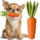 thumbnail image 3 of Cooway Juguete masticable para perros, juguetes chirriantes para perros de zanahoria para masticadores agresivos, juguete de limpieza de dientes de perro con sabor a leche de caucho natural, 3 of 5