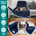 thumbnail image 5 of PetAmi Dog Blanket for Medium Large Dogs, Pet Bed Blanket Cat Puppy Kitten, Fleece Furniture Couch Cover Protector Sofa Car, Soft Sherpa Dog Throw Plush Reversible Washable, 40x60 Blue, 5 of 9