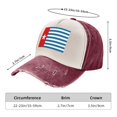 thumbnail image 3 of Men Women West Papua National Flag Distressed Twill Cotton Baseball Cap Vintage Adjustable Dad Hat, 3 of 7