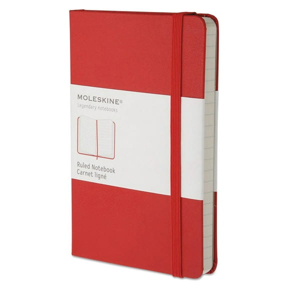 Hard Cover Notebook, 1 Subject, Narrow Rule, Red Cover, 5.5 X 3.5, 192 Sheets | Bundle of 5 Each