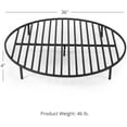 thumbnail image 6 of Ash & Ember Round 36in Fire Pit Grate, Heavy Duty 1/2in Steel Elevated Log Wood Pit Grate, Burning Fireplace and Firepits$$Garden & Patio, 6 of 9