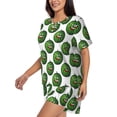 thumbnail image 2 of Daiia Happy Watermelon Pattern Womens Pajama Sets Short Sleeve Pajamas for Women Sets Soft Lounge Sets Casual Round Neck Sleepwear PJS-4X-Large, 2 of 7