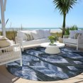 thumbnail image 6 of Addison Rugs Chantille Indoor/Outdoor Transitional Southwest Blue Washable Round Rug, 8' x 8', 6 of 6
