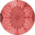 thumbnail image 1 of Ahgly Company Tapis Rond Lavable en Machine Intérieur Transitionnel Rouge, 3 Pieds Rond, 1 of 7