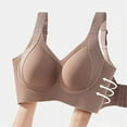 thumbnail image 4 of Hugcore 3-Pack Lift Support Bras - Wire-Free Anti-Sagging for Mature Women, Front Closure Seamless Comfort, Q M, 4 of 10