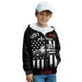 thumbnail image 3 of Chaqlin Us Flag Car Hooded Zip Up Hoodie for Teens and Kids - Lightweight Comfy Casual Top with Long Sleeve for Travel and Outdoor, 3 of 7