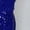 Blue, variant on Sequin Long Sleeve Ruffle Hem Suit (L, Black)