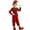 Boy-Red, variant on Ki'ds Christmas Elf Costume Set, Holiday Elf Outfit with Hat, Ears, Belt, Socks and Shoes, Velvet Elf Suit for Halloween Cosplay, Christmas Party, Stage Performance Fancy Dress Up