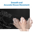 thumbnail image 6 of Japanese Sea Wave Large Mouse Pad, Anime Black Gaming, Extended Kanagawa Mat Desk Pad, 3mm Thick Long Non-Slip Rubber Base Mice Pad, 31.5 X 11.8 Inch, 6 of 6