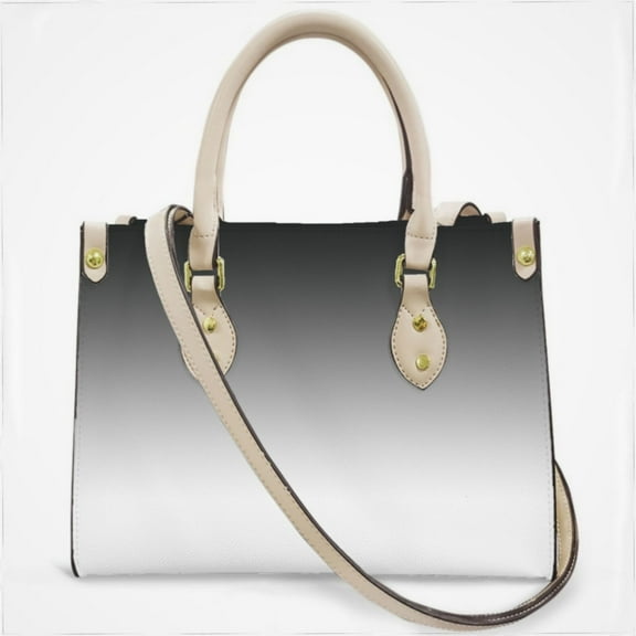 Aesthetic Grey And White Gradient Cross Body Bags For Women Small Leather Female Handbags Fashion Top-Handle Totes