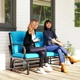 thumbnail image 2 of Outsunny 2-Person Outdoor Glider Chair, Blue, 2 of 10