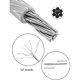 thumbnail image 2 of 50M/2mm Stainless Steel Cable Kit with M5 Tensioner Hook - Compatible with Railings, Clotheslines, Suspension - 50m Length, 2mm Diameter, 2 of 5