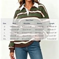 thumbnail image 4 of AHTJRT Y2k Women Striped Rugby Shirt Long Sleeve Collared Oversized Sweatshirt Vintage Jersey Streetwear Top Casual Loose Outdoor Sports Golf Pullover, 4 of 8