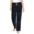 thumbnail image 2 of Lsque Black Fish scales Print Women's Pajama Pants, Lounge Pant - Comfortable Home Wear,Elastic Waistband, Stylish Design-Large, 2 of 9