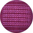 thumbnail image 1 of Ahgly Company Indoor Round Abstract Pink Contemporary Area Rugs, 4' Round, 1 of 4