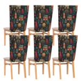 thumbnail image 6 of Decorative Chair Back Cover One Size x6 Chair Cover Dining Chair Slipcovers Chair Back Decoration Festival Chair Decoration Christmas House Pattern, 6 of 6