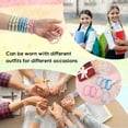 thumbnail image 6 of Landical 30 Pcs Cross Bracelets Bulk Jesus Bracelets Handmade Elastic Colorful Clay Bead Religious Wristbands Christian Wristbands for Women Kids Sunday Christmas Halloween Non Candy Treat, 6 of 12