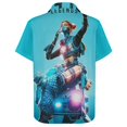 thumbnail image 6 of Apex Legends Lifeline Casual Short Sleeve Shirt Lapel Collar Shirt Summer Beach Shirt XL, 6 of 8