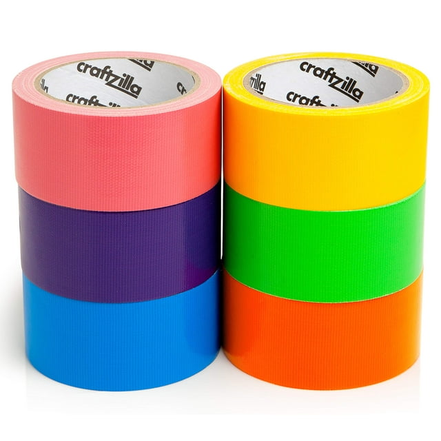 Cinta adhesiva Craftzilla, color arcoíris, 6 rollos, 15 m x 5 cm