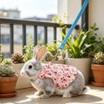 thumbnail image 5 of Rabbit Harness and Leash Set for Outdoor Training Camping Walking, Escape Proof Clothes Bunny Outfits for Rabbits, Kittens, Ferrets, Guinea Pigs (Pink, L), 5 of 8