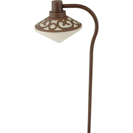 Moonrays 95863 Brietta-Style Low Voltage 7-Watt 12-Volt Metal Path Light, Redwood Finish