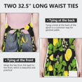 thumbnail image 6 of Yellow Lemon Fruit Limes Black Pattern Apron-Garden Aprons for Women with Pockets-Cotton Linen Waterproof Kitchen Cooking Gardening Aprons Adjustable for Kitchen,Cooking,BBQ and Salon 33x27 Inch, 6 of 7